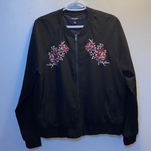 Roz&Ali rose embroidered jacket